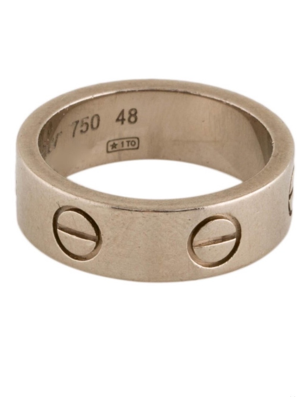 18K Cartier love ring size 4.5 - White Gold Tone